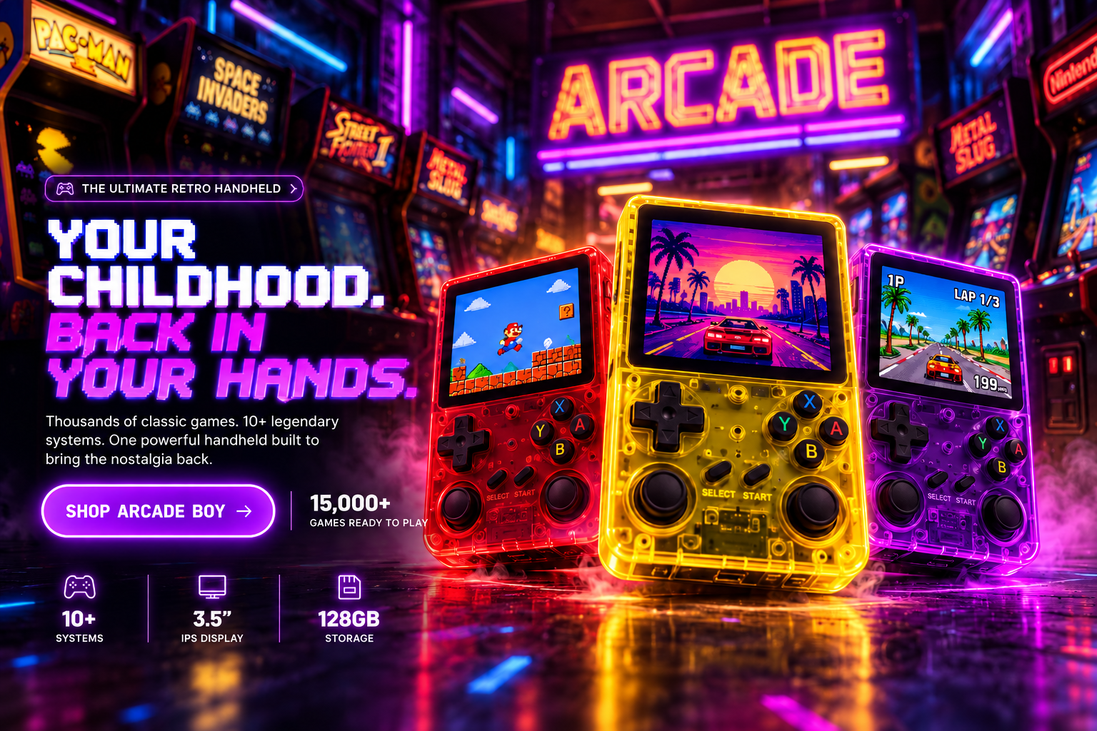 Arcade Boy Retro Gaming